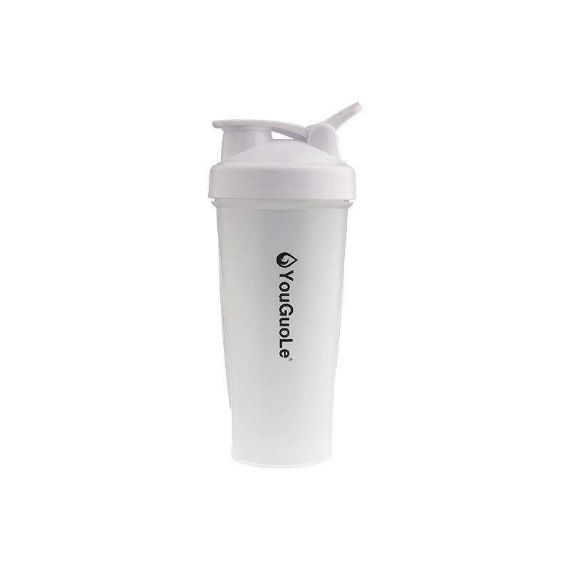 

Plastic Fitness Shaker Bottle with Leak Proof Flip Cap and Mixing Ball for Protein Powder and Workout Supplements 600ml Capacity One Size білий
