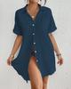 2026 Spring/Summer Casual Women's Loose Pocket Lapel Shirt