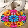 1pc Office Carpet Chair Mats Colorful Floral Mandala Pattern Perfect for Decorating Office Chairs, Living Rooms, Or Bedrooms.YDT211