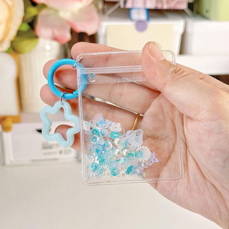 Cartoon Doll Gift Storage Bag Keychain Transparent Five-Pointed Star Pendant Toy Doll Gift Bag Children Toy Doll Storage Bag