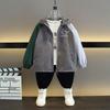 Kinder Freizeitjacke 2025 Frühling und Herbst Jungen Mode Kapuzen Cartoon Dinosaurier Jacke