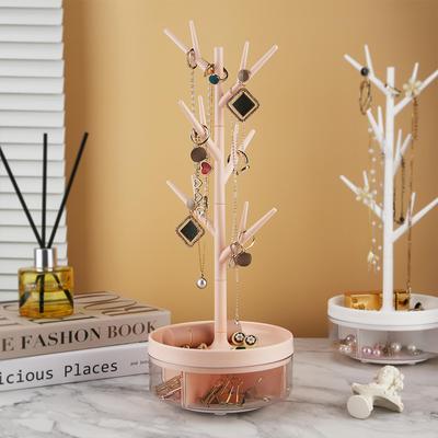 Présentoir Porte-clés Forme d'Arbre Multi-fourches Boucles d'Oreilles Collier Bague Plateau Organisateur Arbre à Bijoux Support Chambre Fournitures