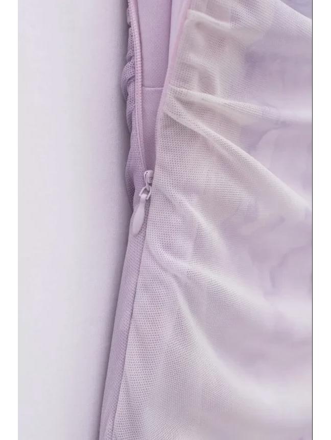 2024 Summer Lavender Pleated Tulle Slim Suspender Dress