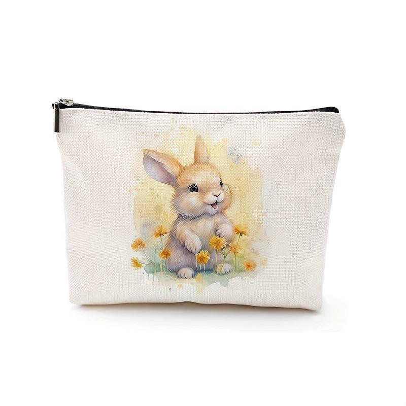 Easter, Rabbit Pattern, Carry on Luggage Bag, Zippered Storage Bag, Cosmetic Storage Bag, Makeup Bag