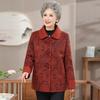 Yalu Women's Lapel Long Sleeve Jacket for Elderly