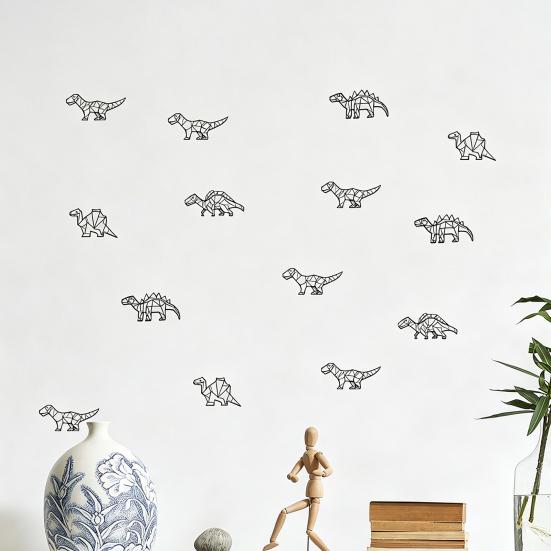 6Pcs Dinosaur Wall Stickers, Self-Adhesive Wall Decals, Removable Cartoon Dinosaur Stickers, Peel And Stick Wall Decals for Bedroom Living Room