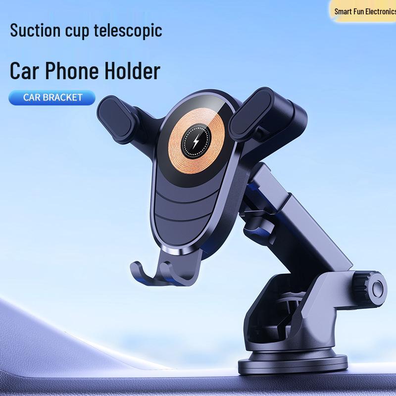 2026 Model Retractable 360° Rotating Car Phone Holder with 15W Fast Charging