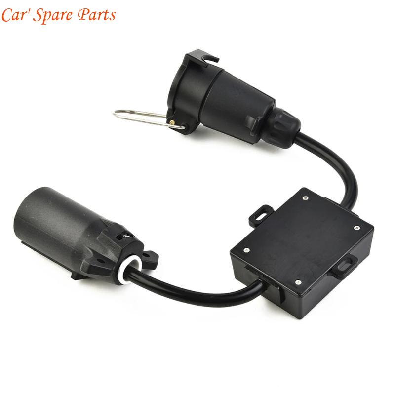 Y4UA Easy Installation US Vehicle 7Pin Blade Socket to EU 7Pin Connector Trailer Light to EU Trailer Light Converter