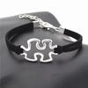 Fashion Antique Silver Color Autism Awareness Charms Jigsaw Puzzle Piece Bracelets for Women Men Autism Symbol Jewelry