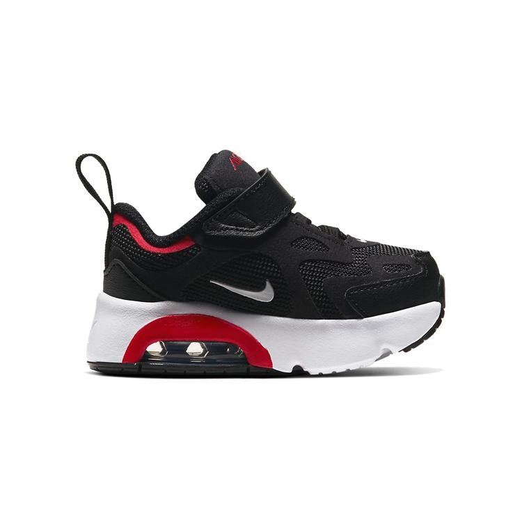 Nike Air Max 200 Cushioning Low Top Running Shoes Black White Red Infant And Toddler AT5629-007