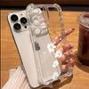 Small Daisy Pattern Transparent Phone Case For iPhone 17 Pro Max 16 15 14 13 Pro 12 11 XS XR X 15 Plus 17 Air Soft Clear Cover