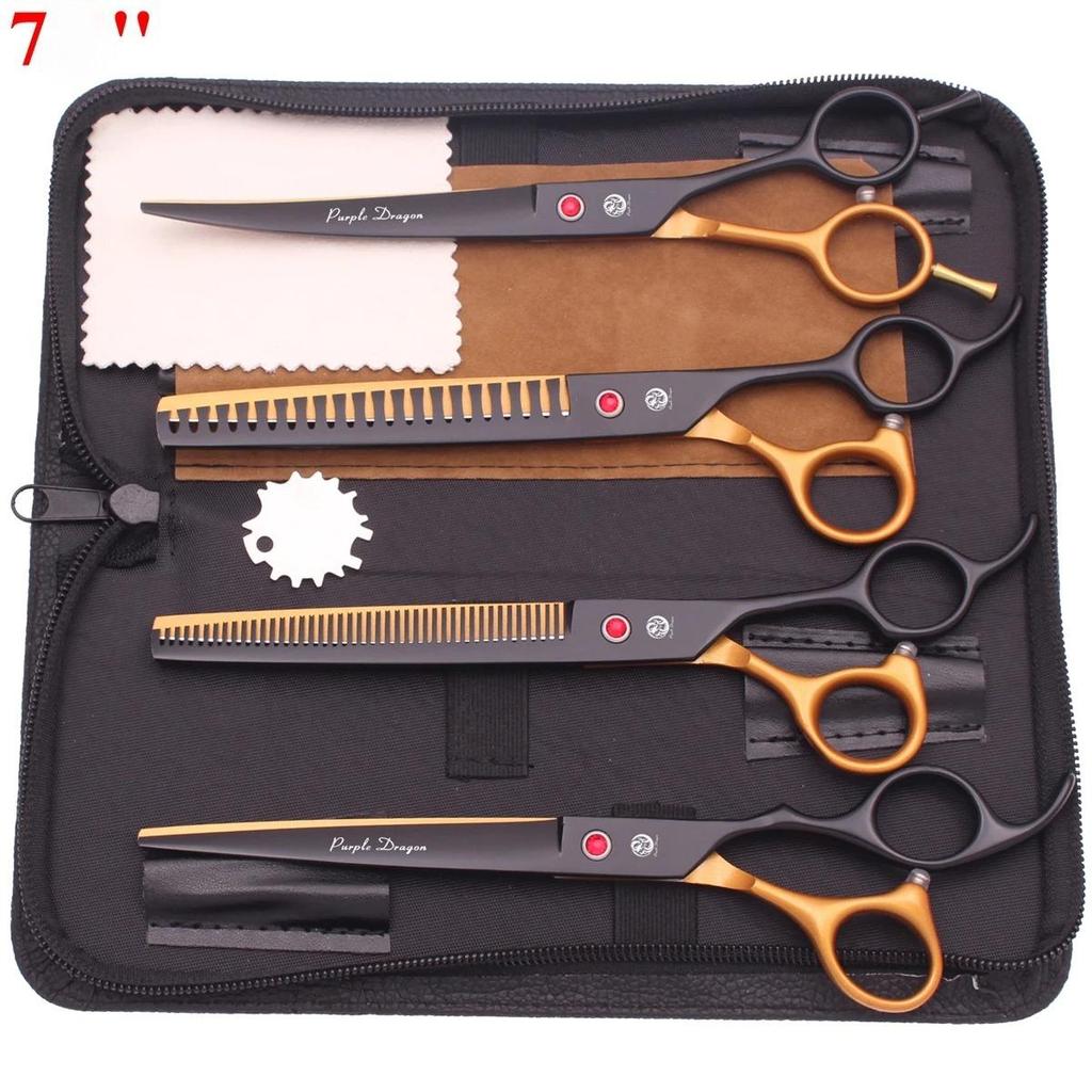 7,5'' Professionelle Tierpflege Schere Haarschneide Fischgräten Ausdünnungs Kamm Hämostaten Pinzette Japan 440C Set Für Hund Katze Z3088