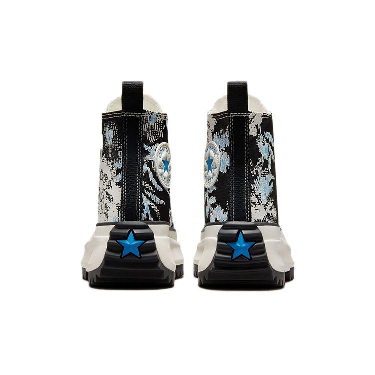 Converse Run Star Hike High Floral Fusion - University Blue Unisex Sneakers Schwarz Reiher 171398C