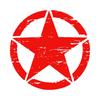 Off-road Vehicle Engine Hood Decoration Star Shaped Sticker Car Body PVC Decals Personalized Decal Sticker