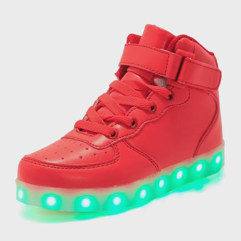 Gold and Silver LED High-Top Shoes - Colorful Flashing Light Shoes for Adults In Large Sizes