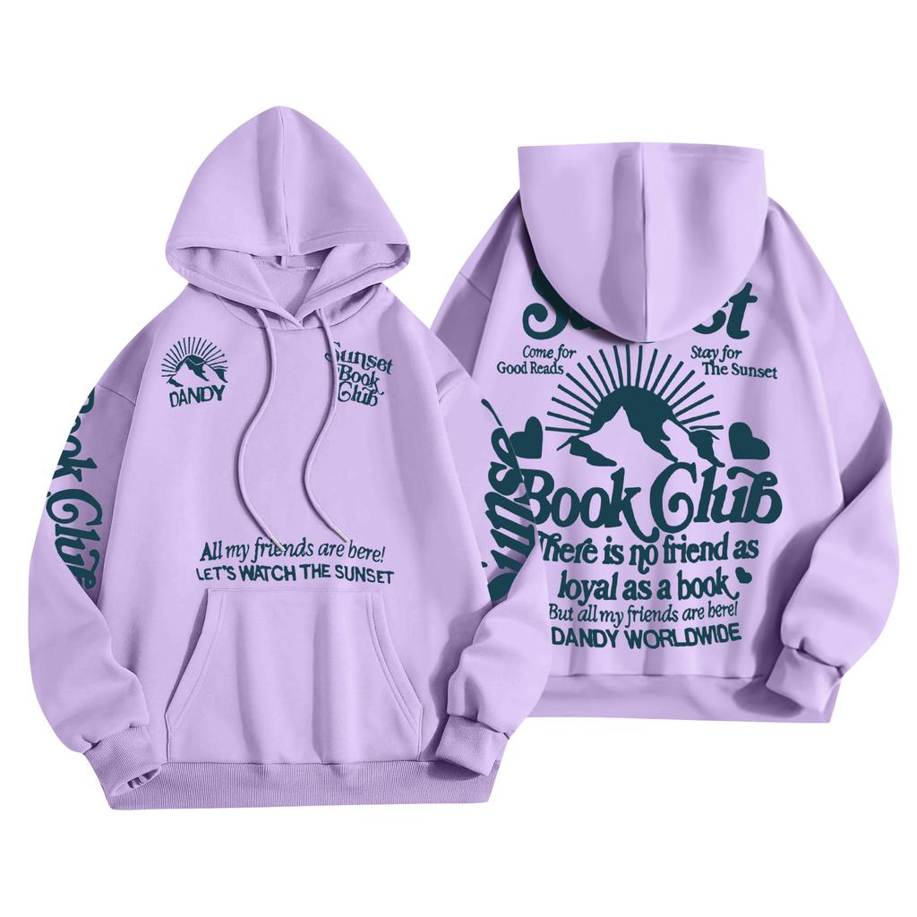 Children's Casual Fashion Letter Print Long-sleeved Drawstring Hooded Sweatshirt