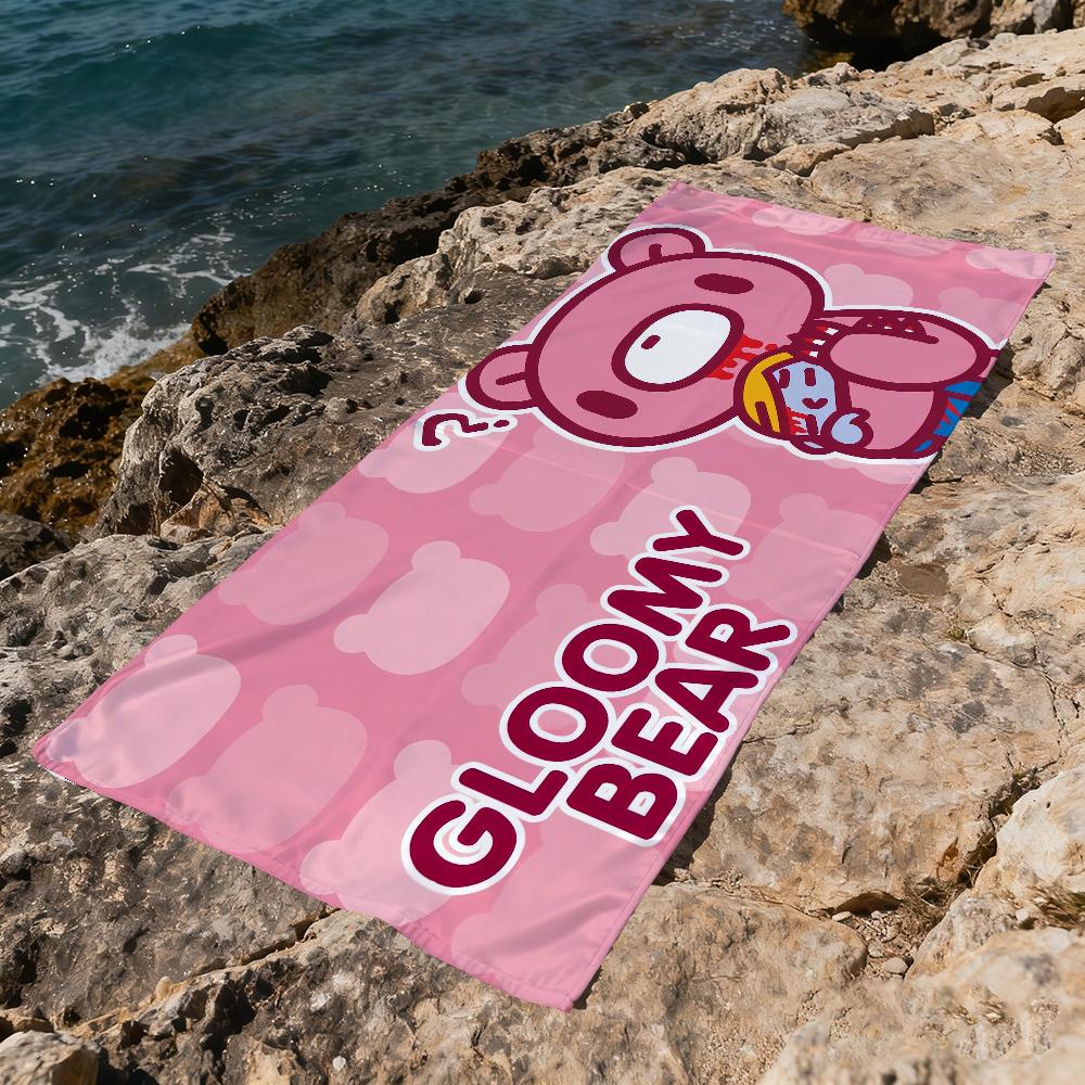 Cartoon G-Gloomy-y Towel Gift For Travel Gym Sauna Travel Spa Shower Camping Quick Dry Sports B-bear Beach Towels Soft Pool
