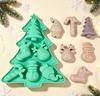 Christmas Silicone Mould with 6 Holes Pink