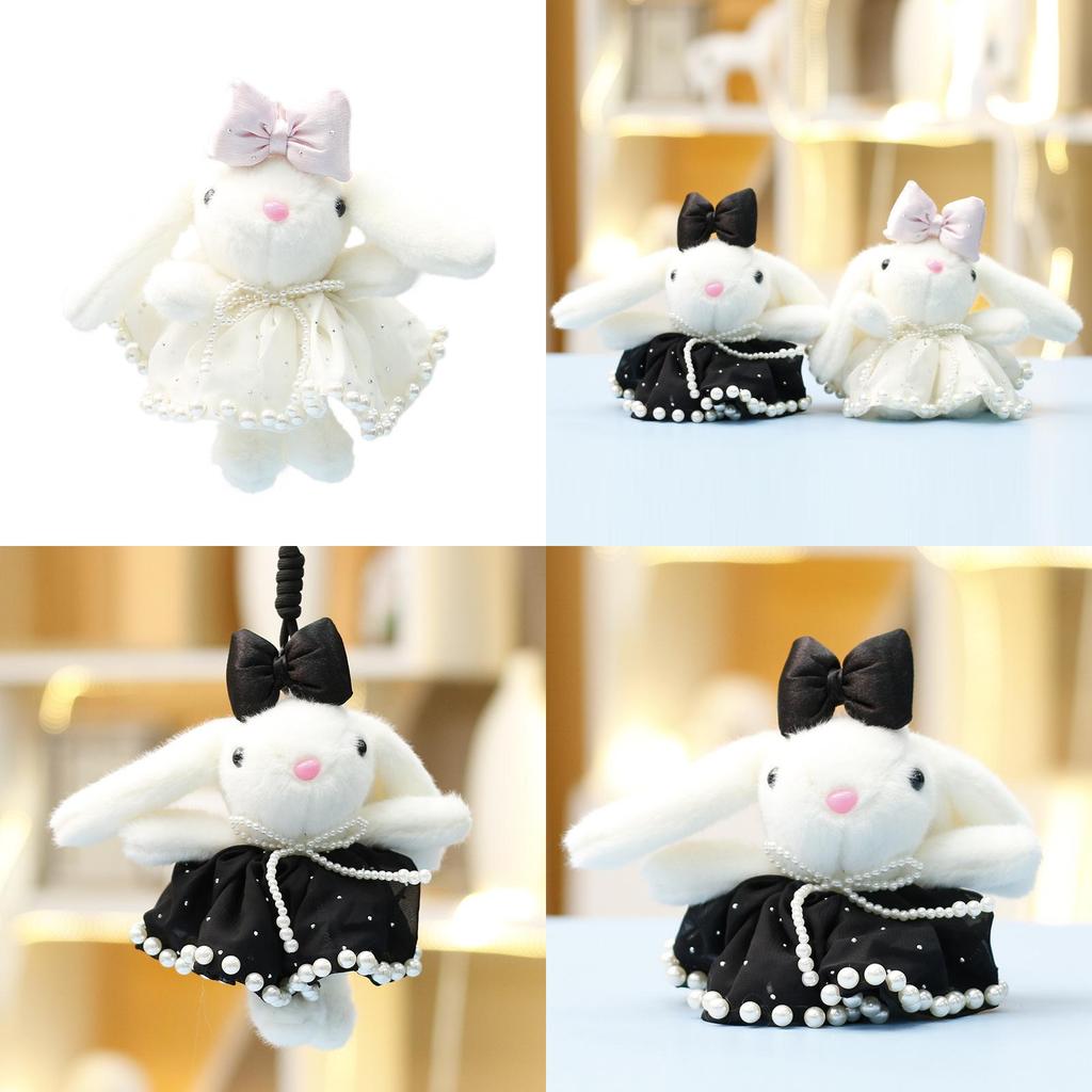 Cartoon Rabbit Plush Doll With Pp Cotton Filling For Handbag Decoration