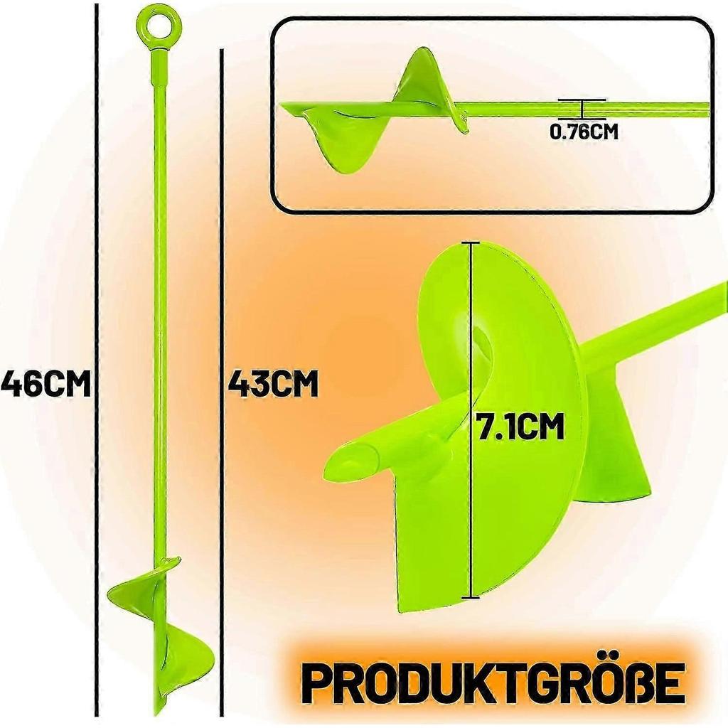 4 x 46 cm zemní kotva pro trampolínu, těžká zemní kotva, zemní kotva pro připevnění trampolíny, sada zemních kotev pro stany, přístřešky, kůlny, houpačky, adap