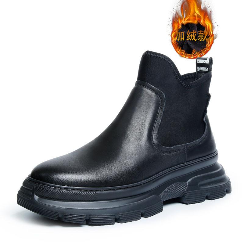 

2025 прямая поставка повседневные высокие кожаные кроссовки новые ботинки Мартина мужские бархатные теплые ботинки натуральная кожа короткие ботинки 44