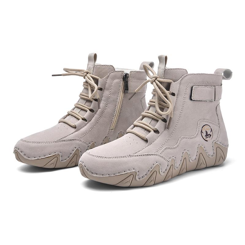 Women s High-top Casual Sneakers Handmade Leather Shoes Ankle Boots Spring Autumn 36 3980₽