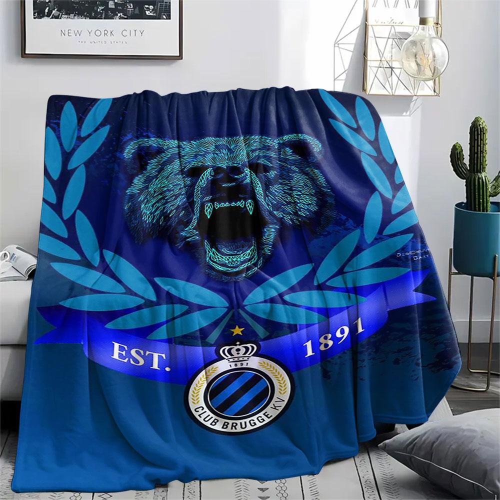 1PC Club Brugge K.V Patterned Flannel Blanket Suitable For All Seasons for Home Decor Warmth and Comfort Gifts Holiday Present