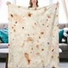 1pc Soft and Warm Mexican Tortilla Print Flannel Blanket for Couch, Sofa, Office, Bed, Camping, and Traveling