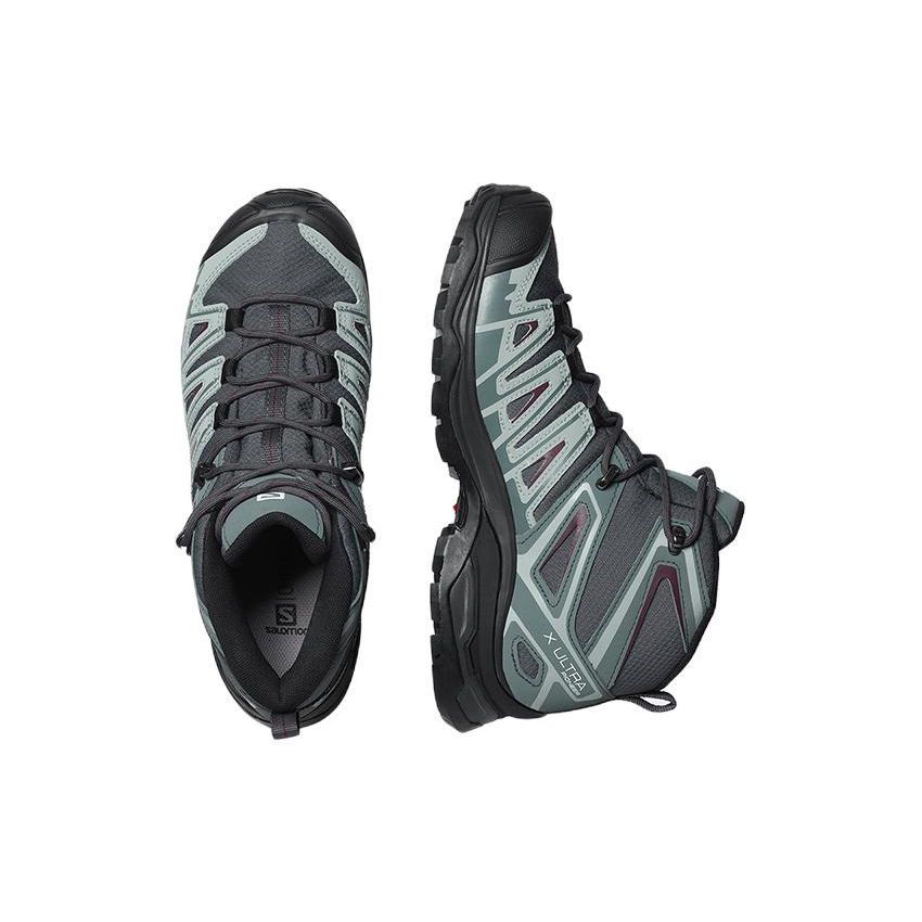 Salomon X Ultra Pioneer Shock Absorbing Slip Resistant Durable Mid Top Outdoor Functional Shoes Women Shoes Ebony 416712