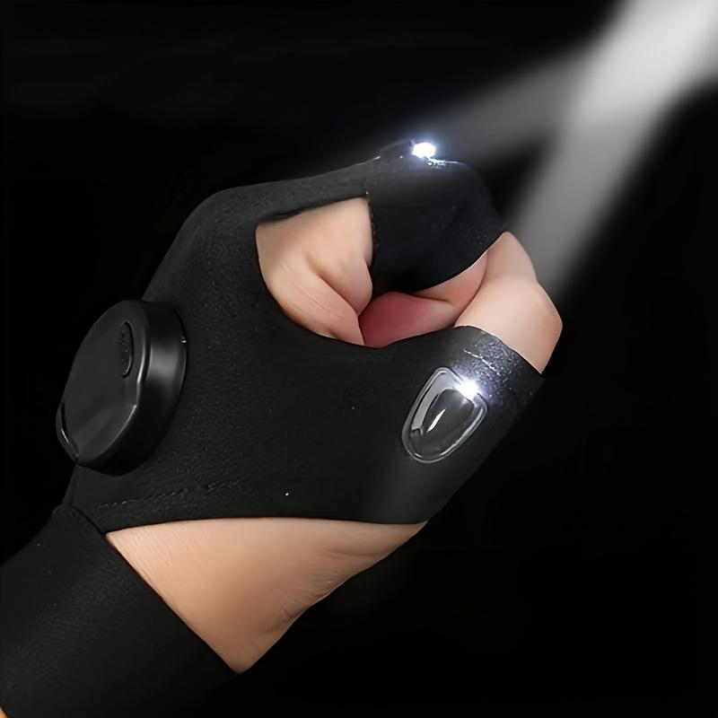Portable LED flashlight gloves – breathable and luminous gloves, cool fingertip luminous gloves (battery powered).