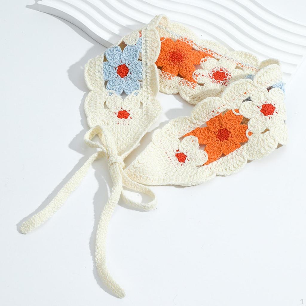 Crochet Bandana for Women, Cute, Handmade, Lightweight, Soft, Decorative, Stylish