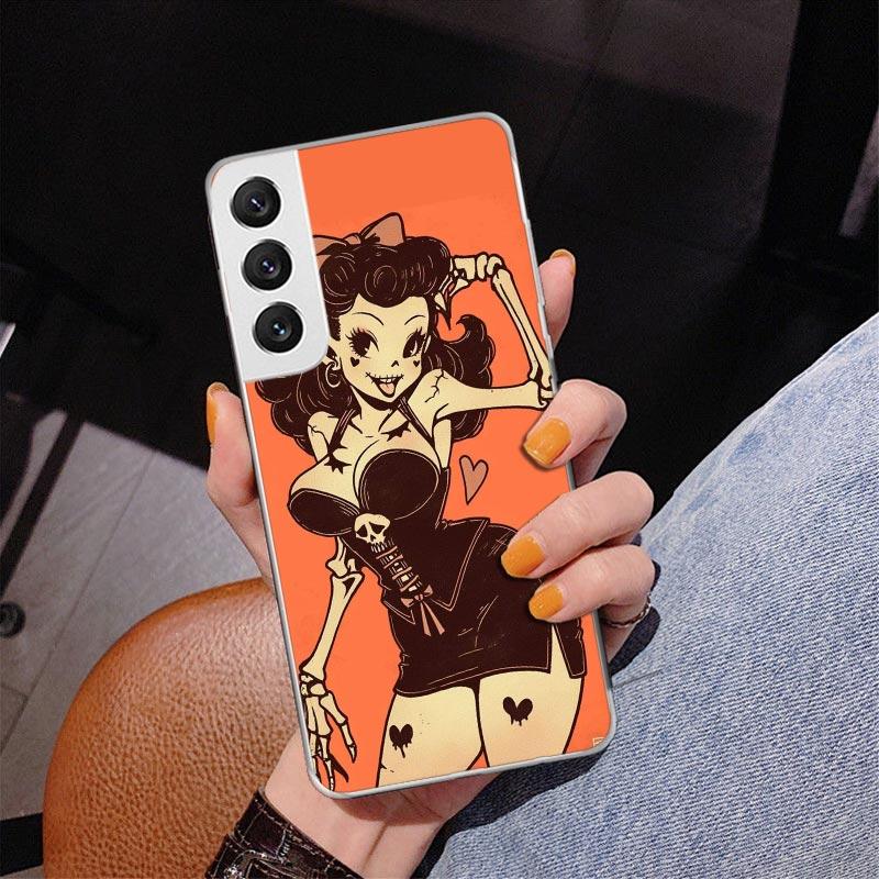 

Sexy Halloween Beauty Girls Phnoe Case for Samsung Galaxy S26 S25 Edge S23 S24 Ultra S22 Plus S21 S20 FE Unique Cover Soft Coque Samsung S21 Plus