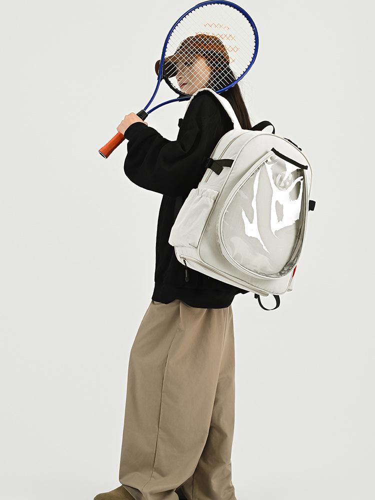 Unisex Sports Backpack: Tennis & Badminton Bag with Dry/Wet Separation, Large Capacity, and Independent Shoe Compartment.
