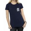Looney Tunes Womens/Ladies Taz Stripes Faux Pocket Cotton T-Shirt