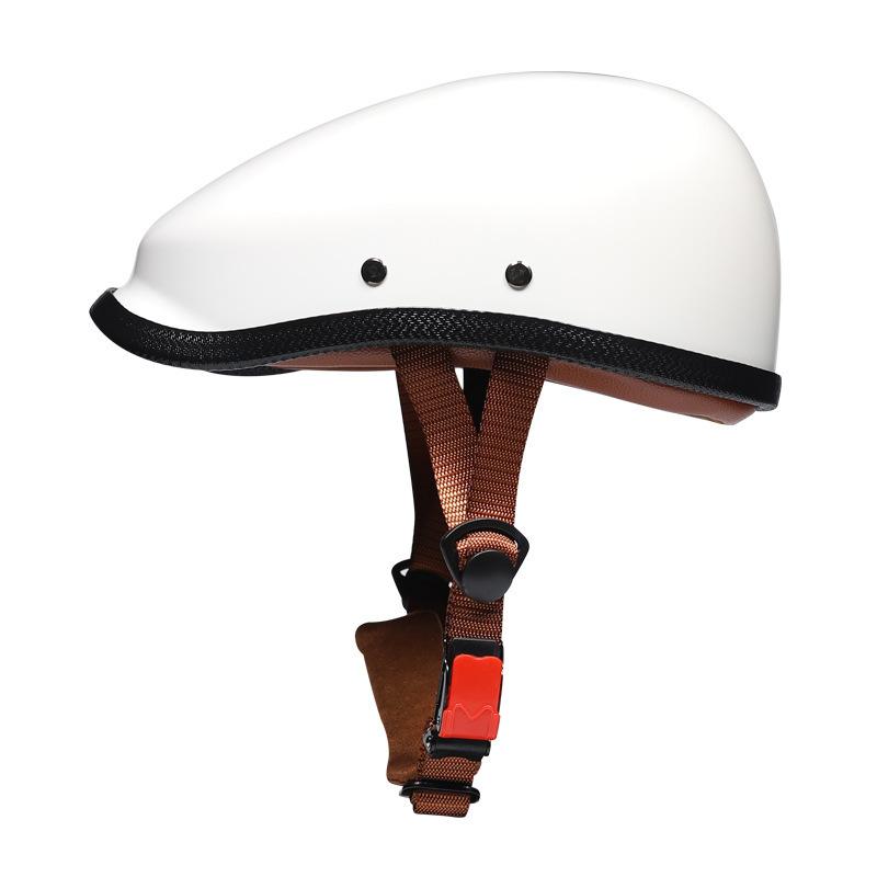 Vintage Beret and Scoop Helmet Water Scoop Helmet Half Helmet Summer Helmet Gangster Japanese Style Non-motorcycle Internet Celebrity Riding