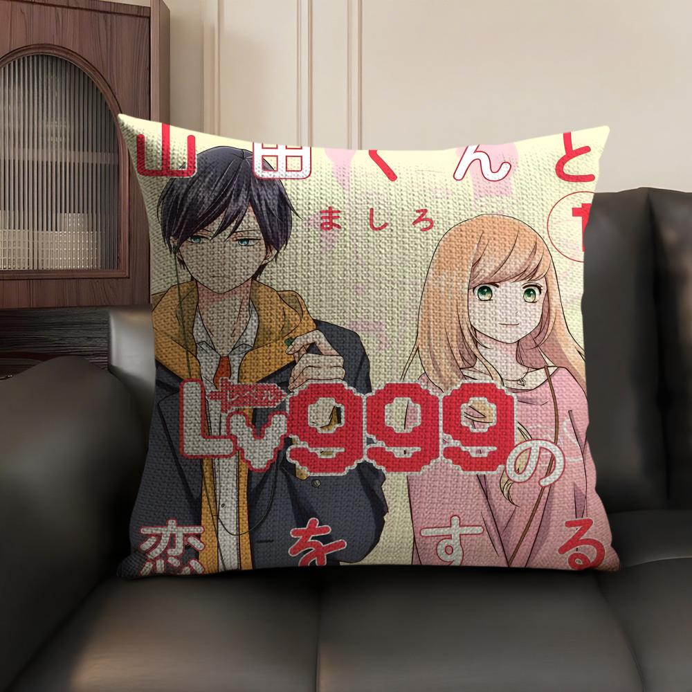 My Love Story YYamadakun Cushion Cover Natural Linen Organic Fabric DoubleSided Printing Breathable Perfect Gift for Decor