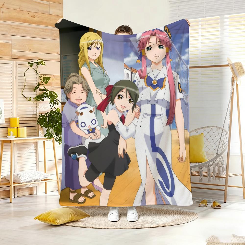 Anime Figure A-ARIAA Throw Lightweight 240g Flannel Blanket Soft Skin-friendly for Summer Cooling