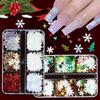 Snowflake Nail Art Flakes Slice Decoration Acrylic 3D Design Manicure Accessory For Mix Christmas Nails Charms Sequins Tips Kit