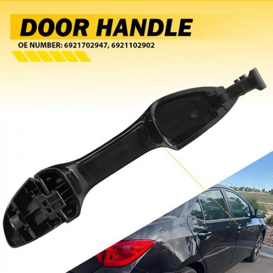 Exterior Door Handle For 14-2016 Toyota Front Right Smooth Black Plastic