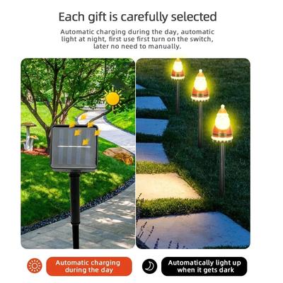 Christmas Solar LED Lights Santa Claus Tree Garden Decoration Waterproof Light Outdoor Post Lamp Lawn Landscape Led Solar Light