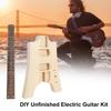 Btuty DIY Unfinished Electric Guitar Kit Guitar Assembly Kit Guitar Kit Guitar Barrel Blank Wooden Guitar Body Replacement Parts Basswood Body Maple