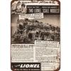 Lionel Trains AD 1938 Vintage Metal Sign Aluminum Reproduction Wall Decor