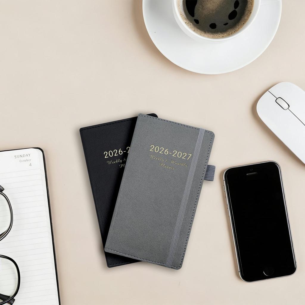 English Weekly Planner Soft Cover (24 Sizes) - Customizable Schedule Book 26-27