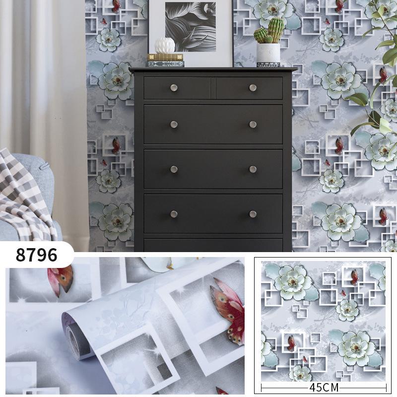 

Товщі ПВХ Самоклеючі Водонепроникні Шпалери: Європейський пасторальний дизайн для спалень, гуртожитків та фонів для прямих трансляцій 0.45×10m