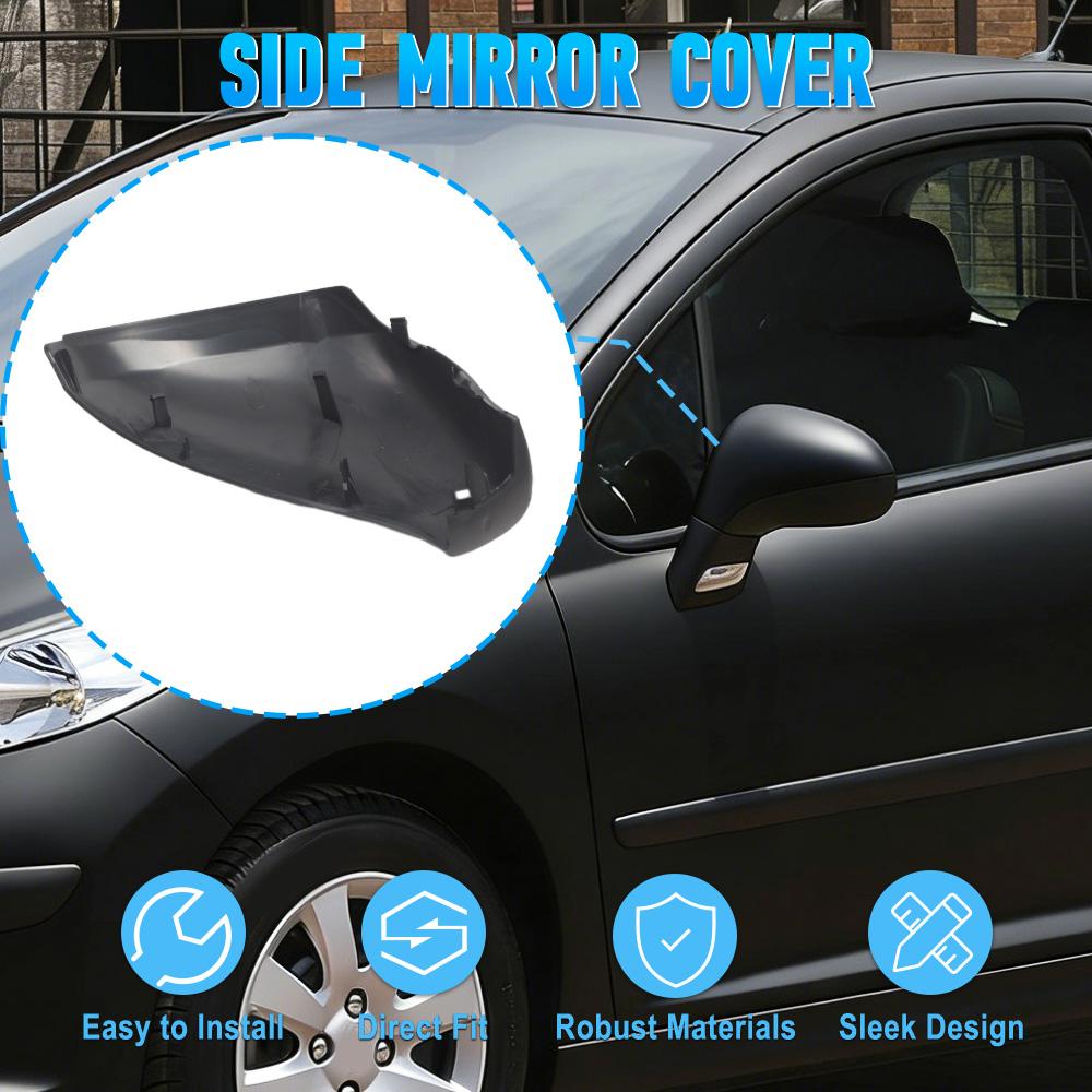 

For Peugeot 207 Hatchback Estate & Van pre-facelift 2006-2013 Left/Right Wing Mirror Cover Rearview Mirror Case Cover