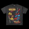 Iron Man VS. Spider-Man Vintage Graphic T-shirt Women Men Oversized Streetwear Y2k Hip Hop Harajuku Short Sleeves High Quality Female Male Clothing