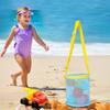 Beach Mesh Bag Toys Clothes Storage Organizer with Shoulder Strap Zipper