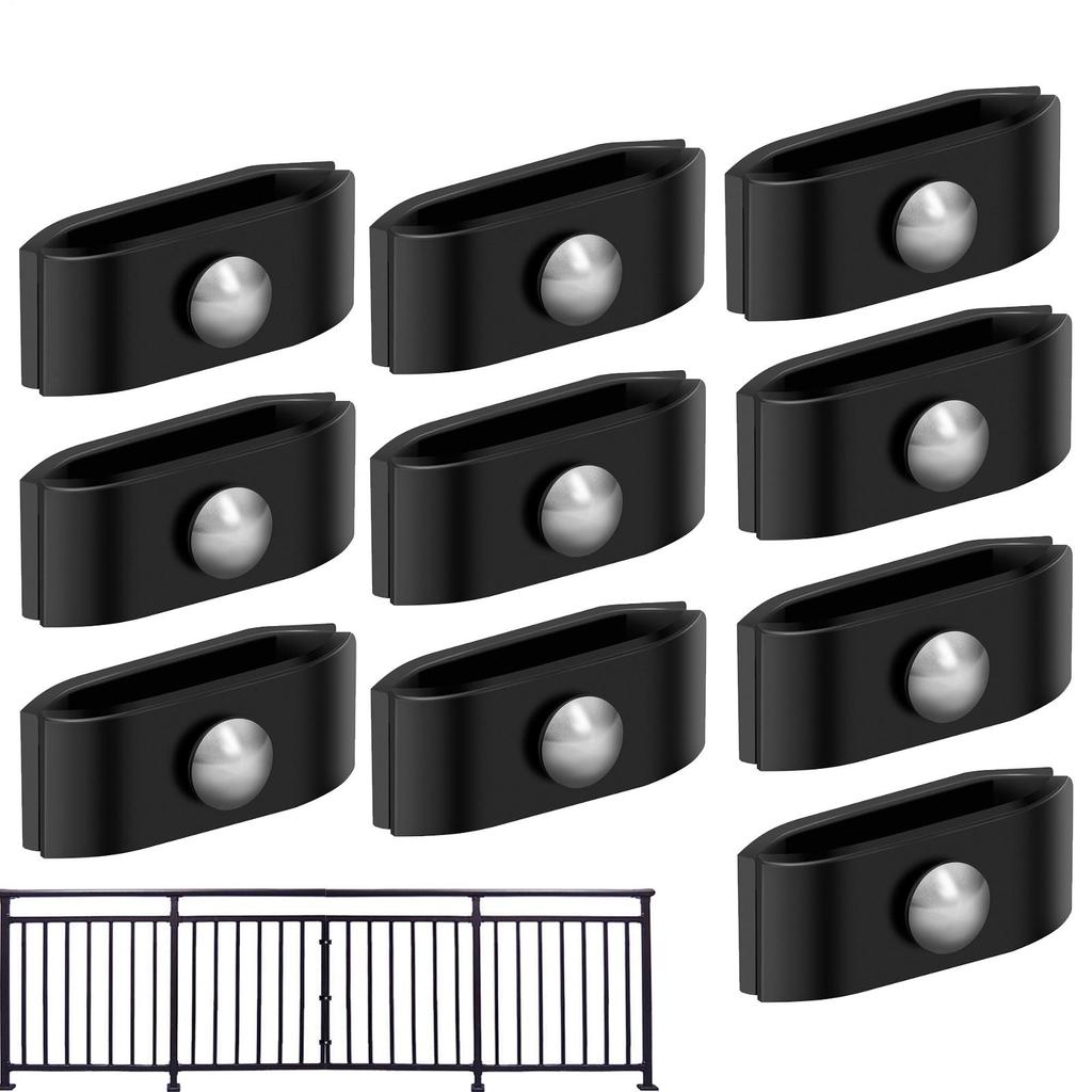 10pcs Grid Fence Panel Connectors Easy Install Tighten Clip Double Wire Fence Corner Connectors for Garden Yard Backyard Farm