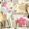 Art CCrayon DDrawing Cushion Cover Pillow Case Antidustmite Pillowcase Silky Short Plush Sofa Cushion Cover hot