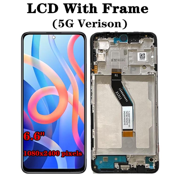 LCD s rámečkem pro Redmi Note 11 5G 2019116AC LCD displej s dotykovou obrazovkou a sestavou skleněného panelu